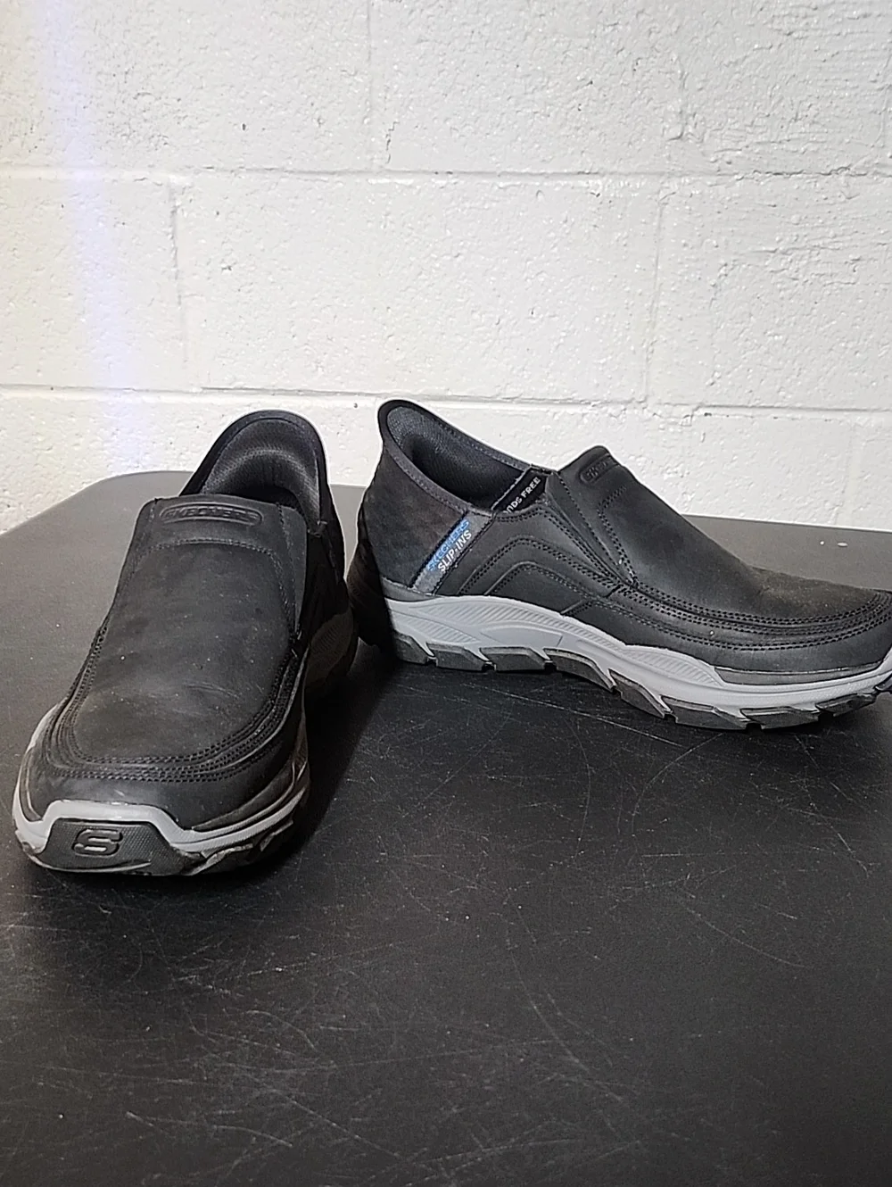 Skechers Men's Black Slip-On Casual Walking Loafers